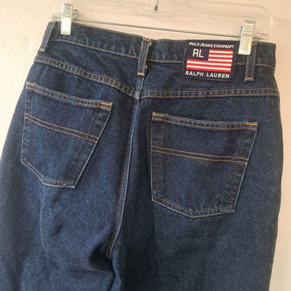 Vintage Polo Ralph Lauren Jean Co High Waist Mom Blue Jeans Womens Size 10 X 33"